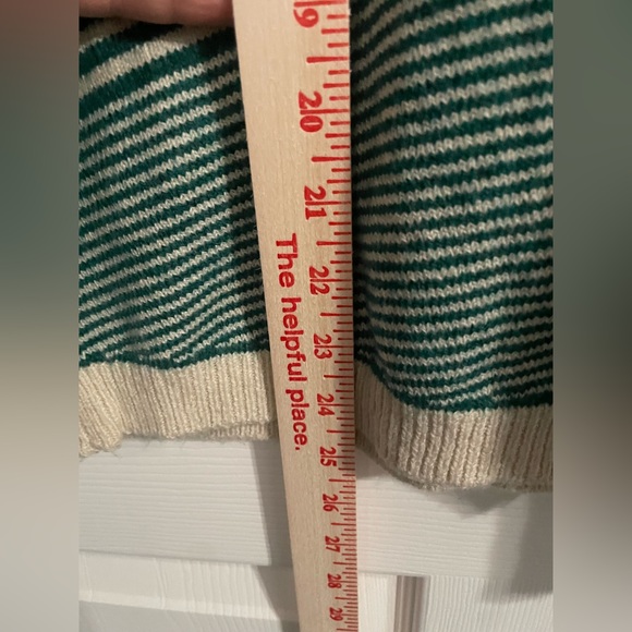 Liz Claiborne Women’s Mock Neck Sweater Striped Green/Cream Size 1X. New w tag - Picture 9 of 10